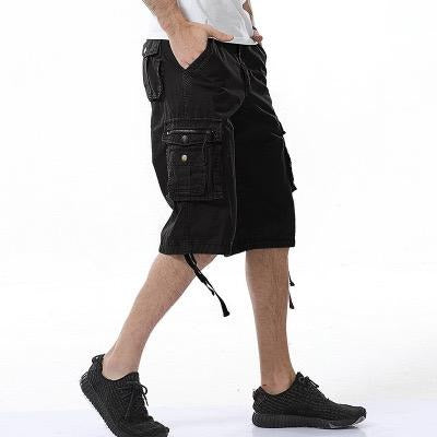 Pantaloncini cargo da combattimento da uomo taglie forti, versatili in cotone, pantaloni a metà gamba in twill, al ginocchio, 3/4, corti, taglie forti, vita da 36" a 48" | A082