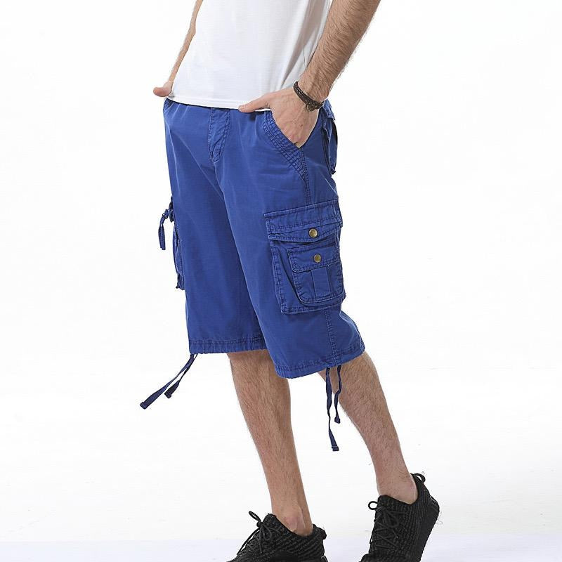 Pantaloncini cargo da combattimento da uomo taglie forti, versatili in cotone, pantaloni a metà gamba in twill, al ginocchio, 3/4, corti, taglie forti, vita da 36" a 48" | A082