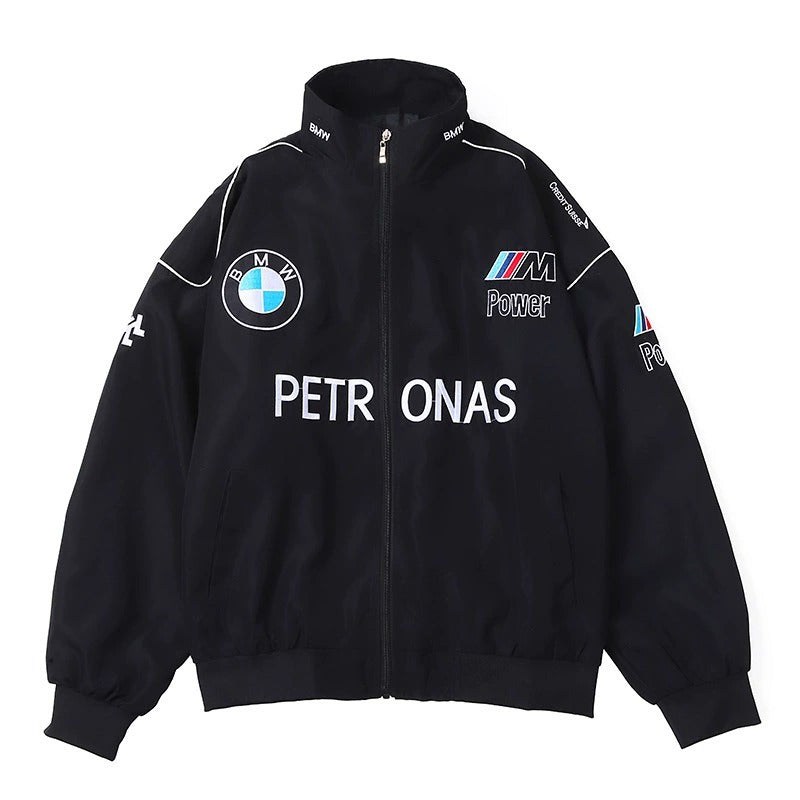 F1 Ferrari Embroidered Racing Suit Jacket Retro Style Motorcycle Riding Jacket for Spring & Autumn | AL776286320703