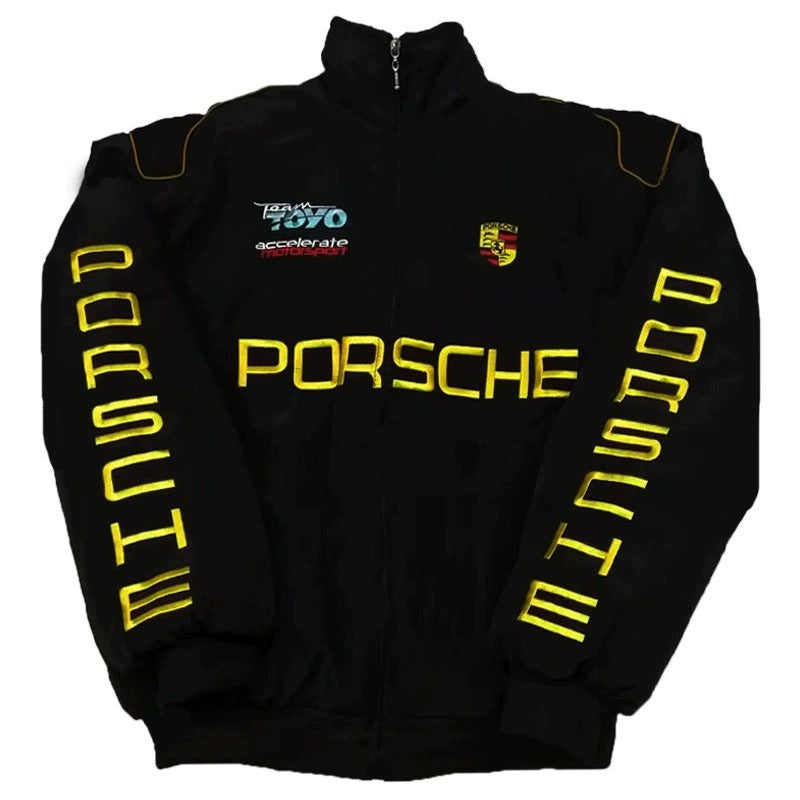F1 Ferrari Embroidered Racing Suit Jacket Retro Style Motorcycle Riding Jacket for Spring & Autumn | AL776286320703