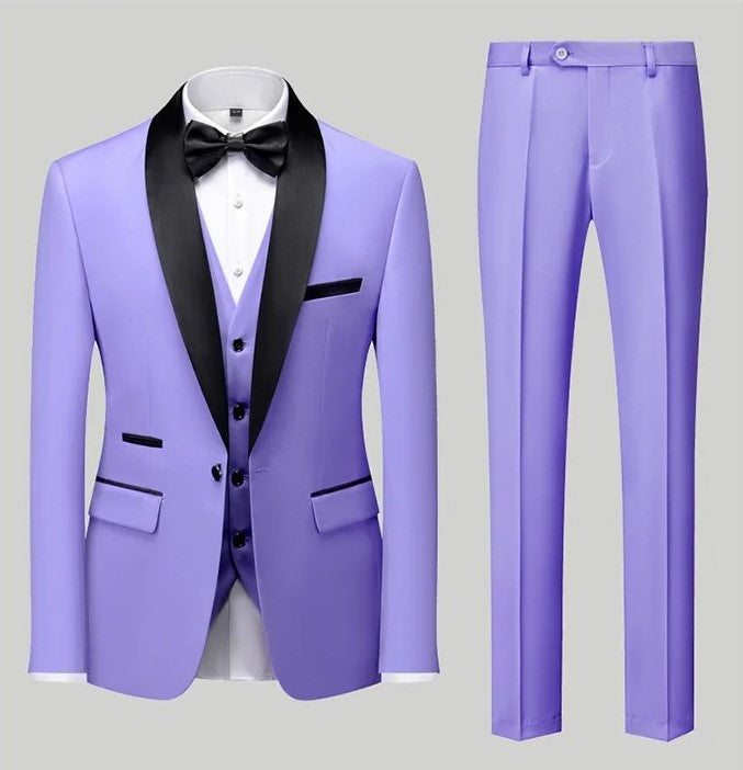 Completo da uomo 3 pezzi elegante, formale, da lavoro, da matrimonio, smoking, blazer, gilet e pantaloni | Disponibile in 11 colori