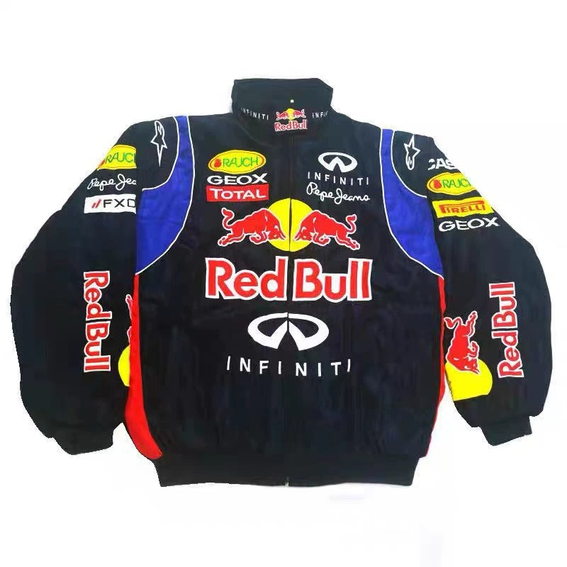 F1 Ferrari Embroidered Racing Suit Jacket Retro Style Motorcycle Riding Jacket for Spring & Autumn | AL776286320703