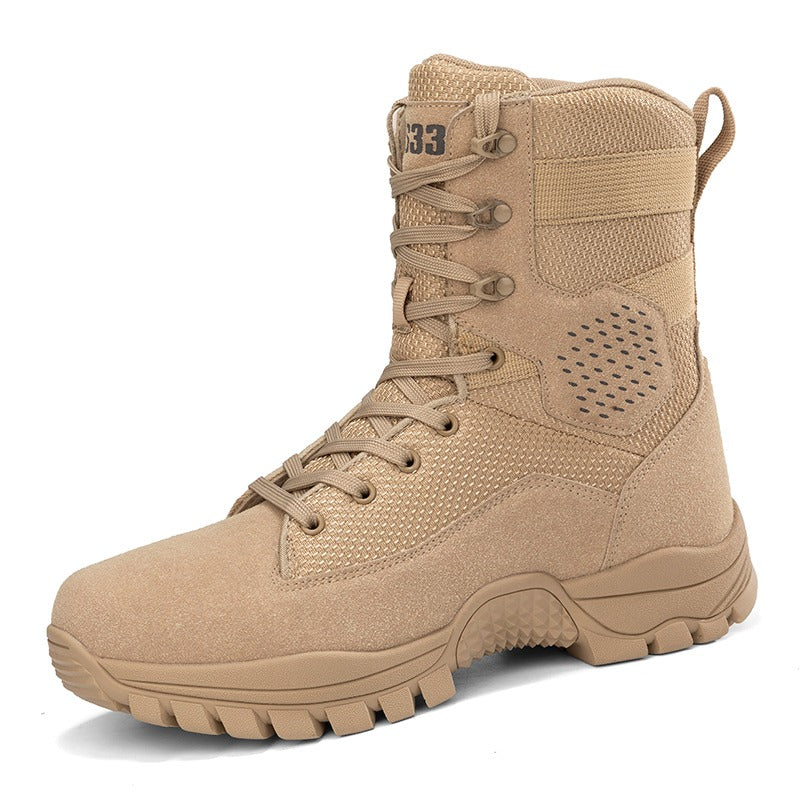 Scarpe tattiche da uomo per esterni, stivali da caccia, da deserto, di sicurezza, da polizia, impermeabili, antiscivolo, da trekking