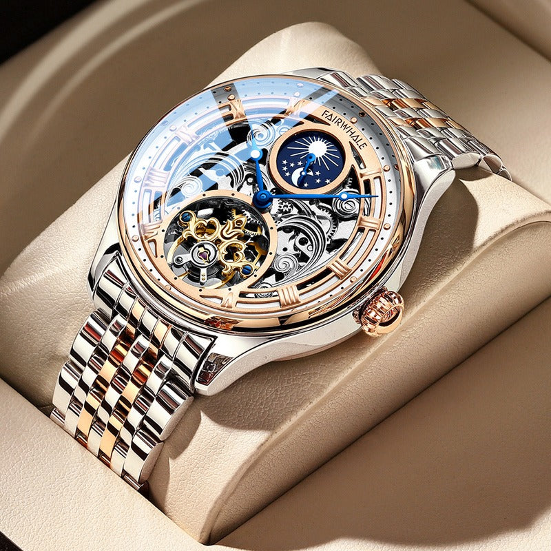 Orologio da polso automatico di lusso meccanico da uomo in acciaio inossidabile impermeabile | J117