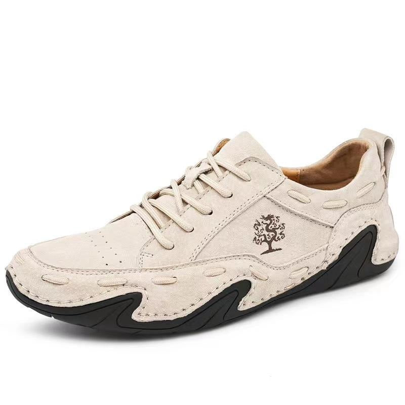 Scarpe da ginnastica casual in pelle da uomo fatte a mano, mocassini traspiranti, scarpe da barca da passeggio | 88897