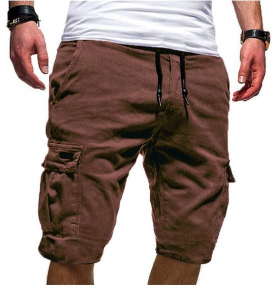 Pantaloni corti sportivi da lavoro con patchwork, casual, estivi, all'aperto | DK-05