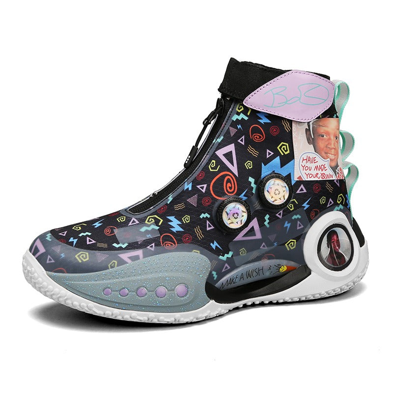 Baskets d'extérieur unisexes respirantes à boucle rotative, chaussures de sport décontractées, de course, de mode, blanc cassé | 8826