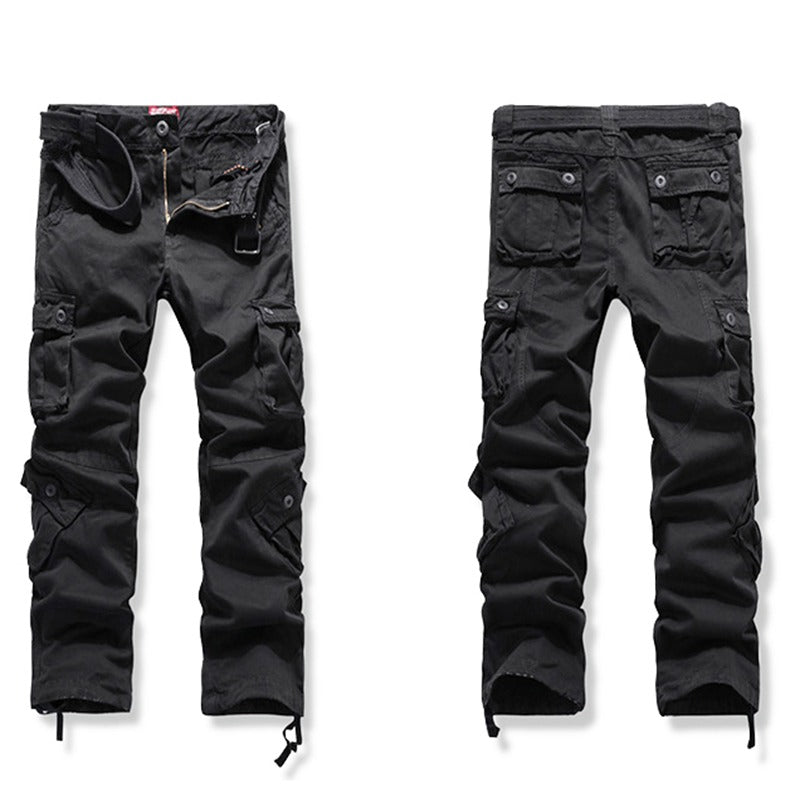 Pantalon cargo pour homme, salopette d'extérieur multi-poches, pantalon décontracté grande taille |