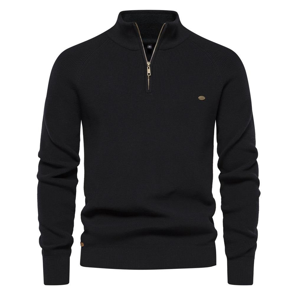 Cardigan con cerniera in cotone, maglioni casual, maglione invernale a collo alto | Y832