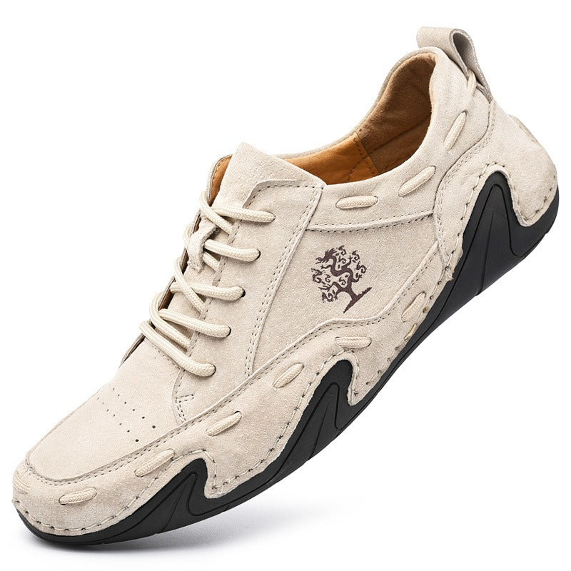 Scarpe da ginnastica casual in pelle da uomo fatte a mano, mocassini traspiranti, scarpe da barca da passeggio | 88897