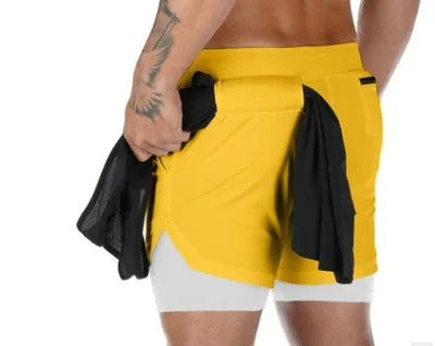 Pantaloncini sportivi corti comodi da uomo con tasche, pantaloncini casual elastici | DK-858