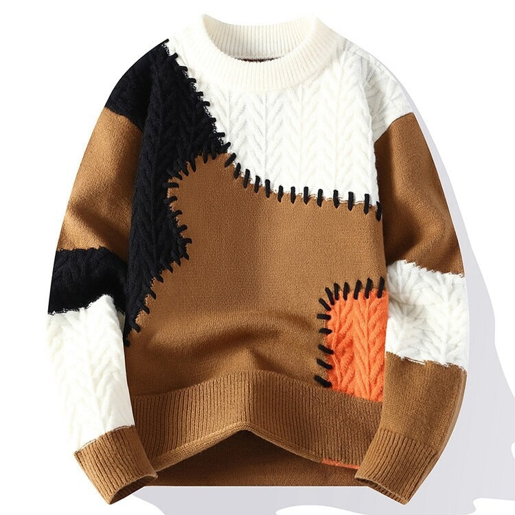 Men's Winter Casual Sweater Crew Neck Knit Pullover Sweater | 2410-WE24606