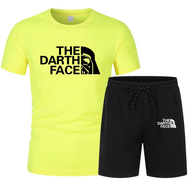 Ensemble de sport deux pièces pour homme, t-shirt à séchage rapide, entraînement de fitness, course à pied | QS-01