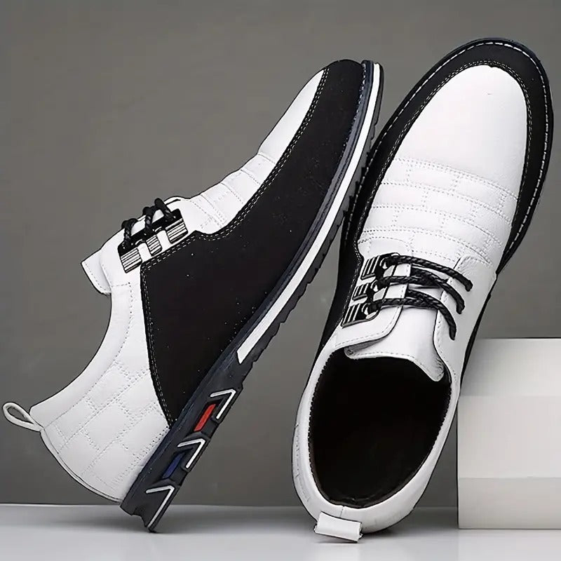 Men's Plaid British Style Derby Shoes Non-Slip Leather Loafers Moccasins Wedding Dress Shoes |