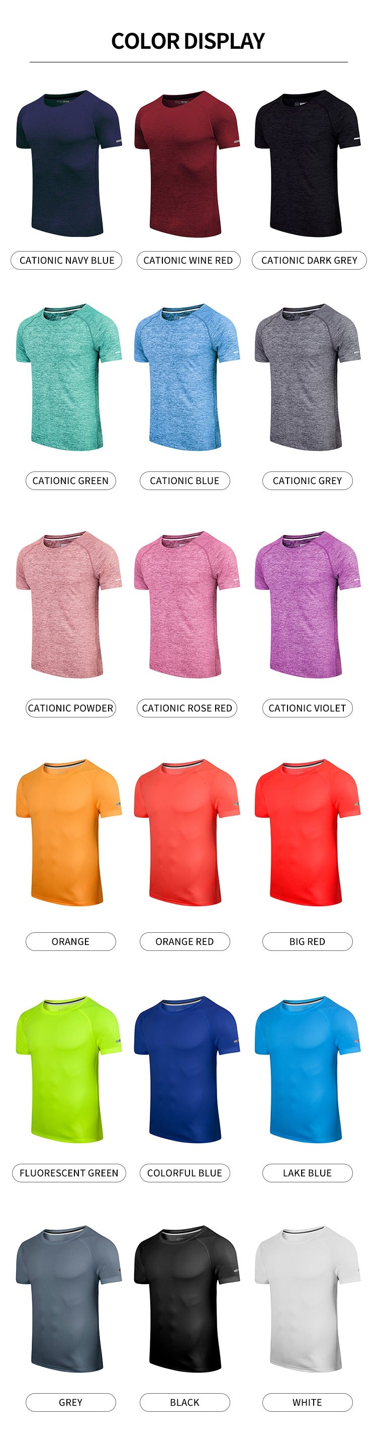 Uomo manica corta asciugatura rapida atletica palestra attiva T-shirt traspirante Top | 6098
