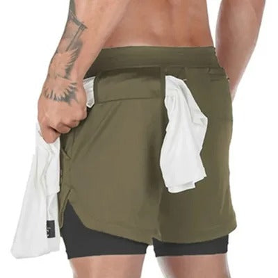 Pantaloncini sportivi corti comodi da uomo con tasche, pantaloncini casual elastici | DK-858