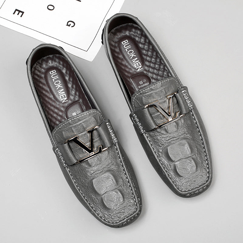 Scarpe in vera pelle di alta qualità, mocassini casual da infilare, scarpe in pelle | H9901
