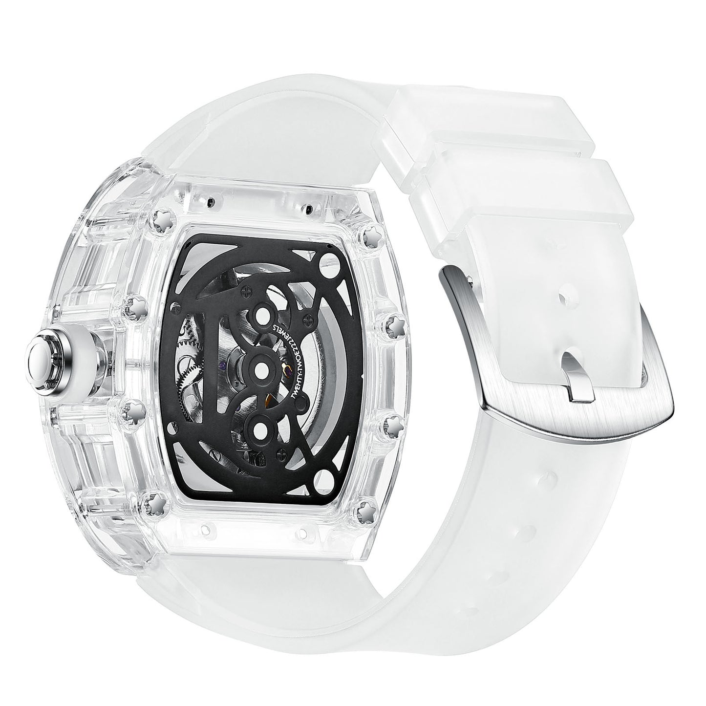 Orologi da uomo di lusso Orologio meccanico automatico a forma di barile trasparente | K-2015A