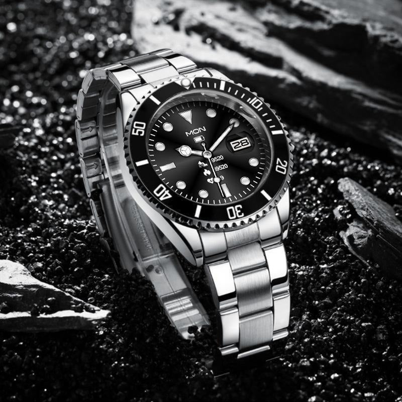 Montre connectée pour homme avec bracelet en acier et appels BT, style Rolex, pour le sport et les affaires | AW-12