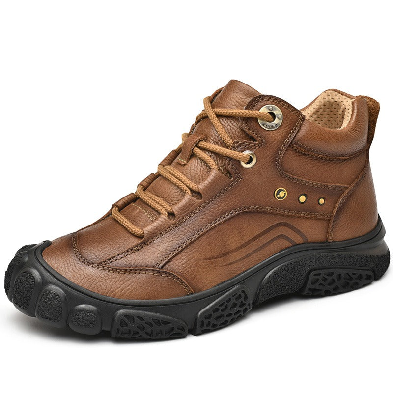 Bottes classiques formelles en cuir pour hommes, chaussures de randonnée imperméables pour l'extérieur | 5202