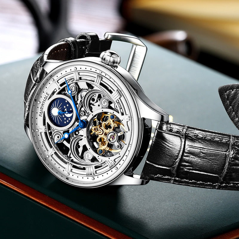 Orologio da polso automatico di lusso meccanico da uomo in acciaio inossidabile impermeabile | J117