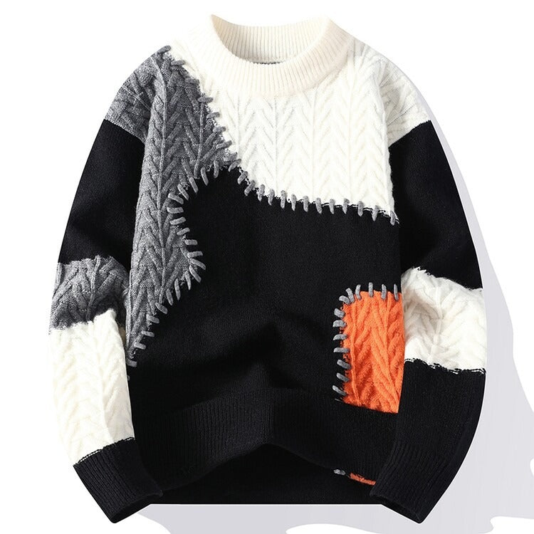 Men's Winter Casual Sweater Crew Neck Knit Pullover Sweater | 2410-WE24606