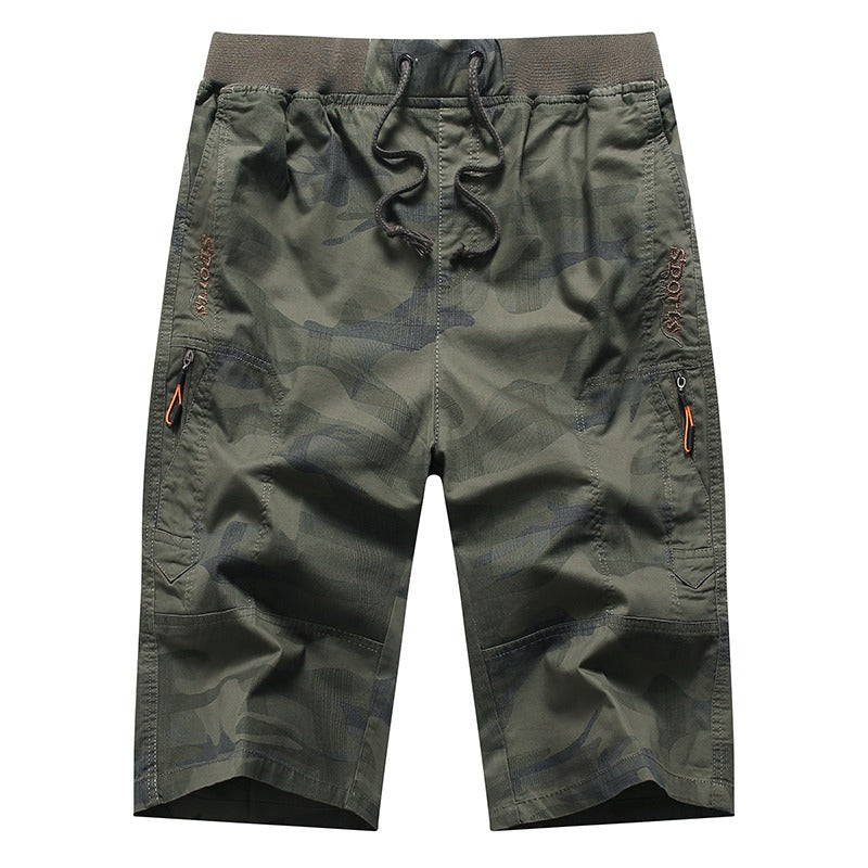 Men's Cargo Work Shorts Summer Multi-pocket Camo Combat Casual Half Pants | SHM3318