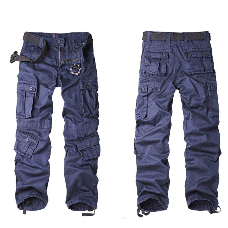 Pantalon cargo pour homme, salopette d'extérieur multi-poches, pantalon décontracté grande taille |