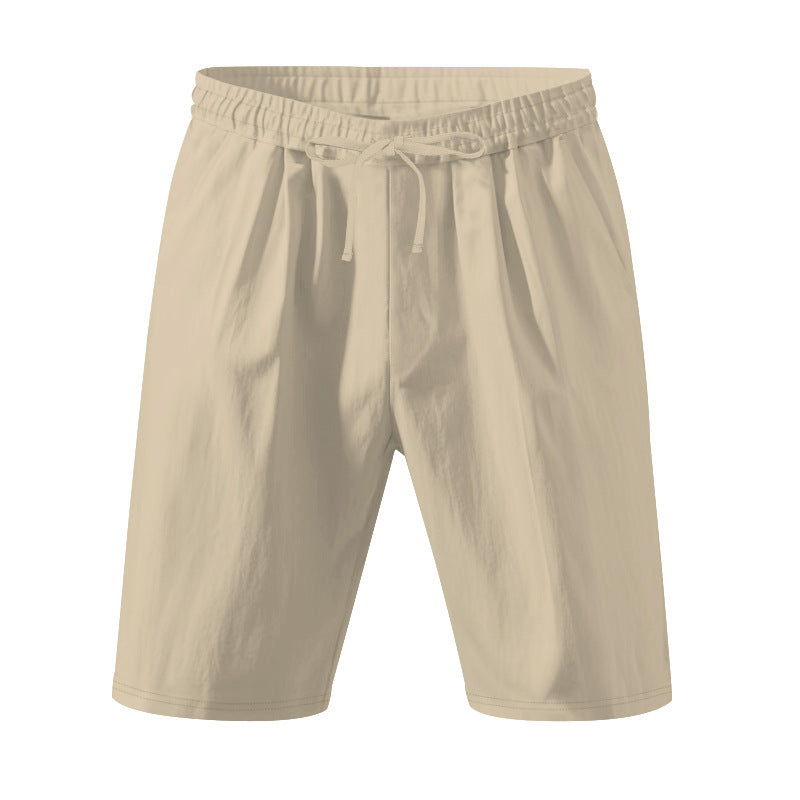 Men's Lightweight Linen-Blend Beach Shorts - Relaxed Fit 5-Inch Casual Shorts | WW-2