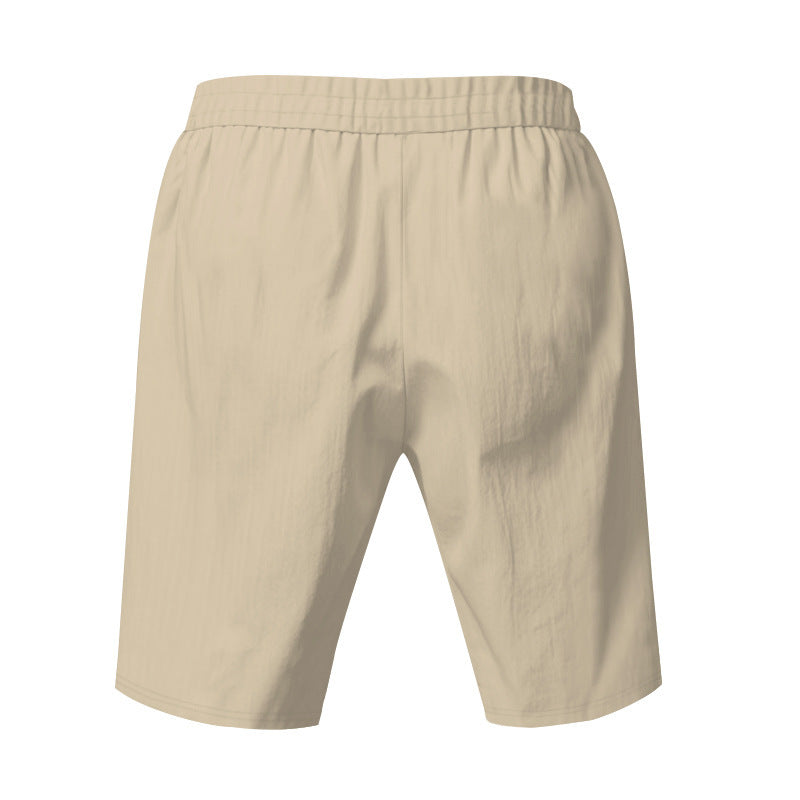Men's Lightweight Linen-Blend Beach Shorts - Relaxed Fit 5-Inch Casual Shorts | WW-2