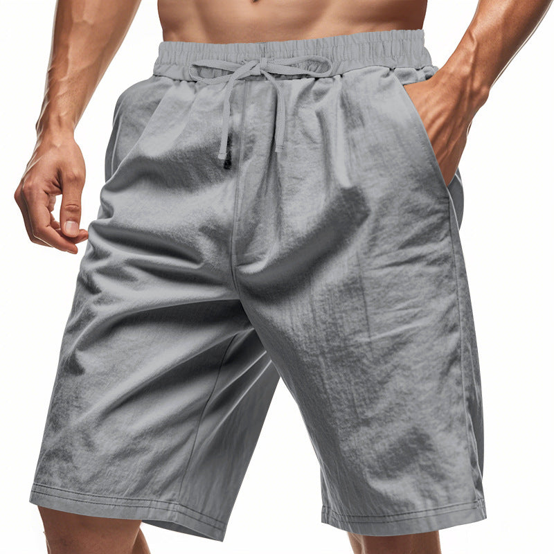 Men's Lightweight Linen-Blend Beach Shorts - Relaxed Fit 5-Inch Casual Shorts | WW-2