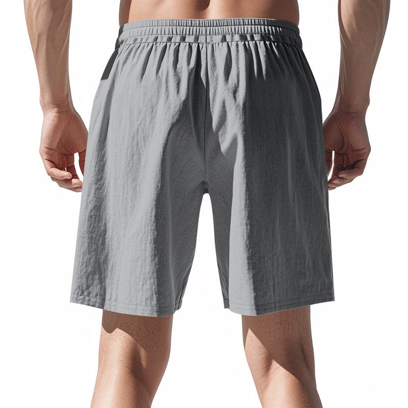Men's Lightweight Linen-Blend Beach Shorts - Relaxed Fit 5-Inch Casual Shorts | WW-2