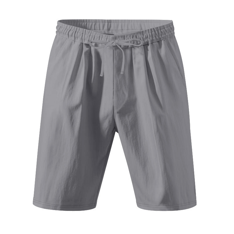 Men's Lightweight Linen-Blend Beach Shorts - Relaxed Fit 5-Inch Casual Shorts | WW-2