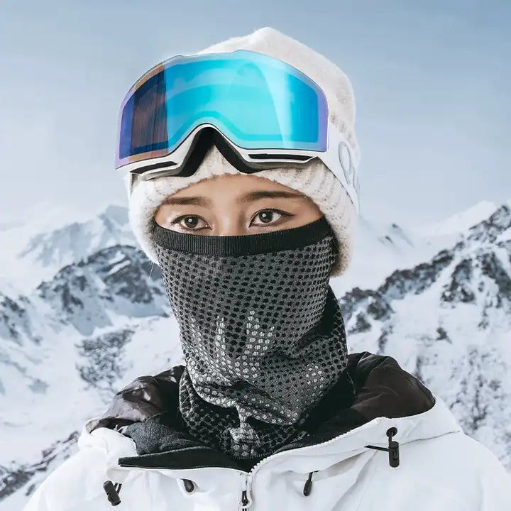 Maschera da sci antivento invernale in pile per ciclismo, sciarpa da esterno | WB022