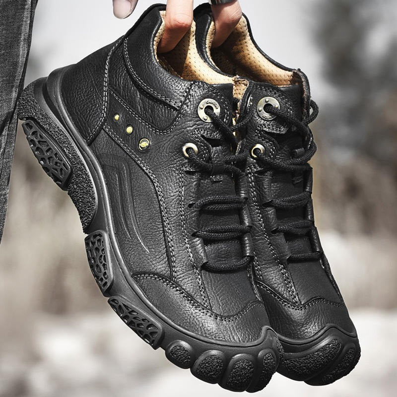 Bottes classiques formelles en cuir pour hommes, chaussures de randonnée imperméables pour l'extérieur | 5202