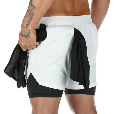Pantaloncini sportivi corti comodi da uomo con tasche, pantaloncini casual elastici | DK-858