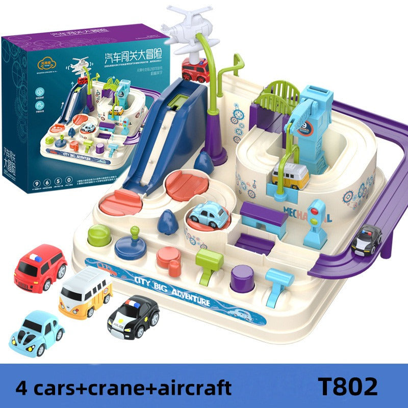 Bambini Avventura Veicoli Giocattoli Puzzle Città Salvataggio Educativo Playset Slot Car Pista Giocattolo Mini Telecomandato Auto