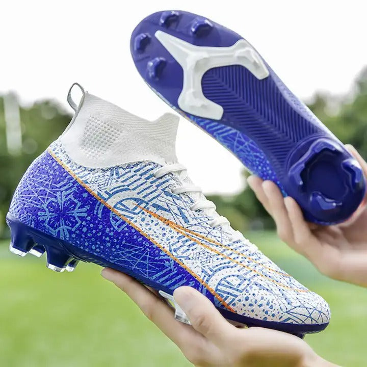 Chaussures de football professionnelles à crampons montantes et respirantes | 23152