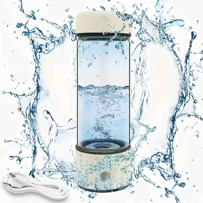 Hydrogen Water Bottle – USB Rechargeable & Portable with Stainless Steel Cap Transforms Regular Water into Hydrogen-Rich Hydration | TQ-08