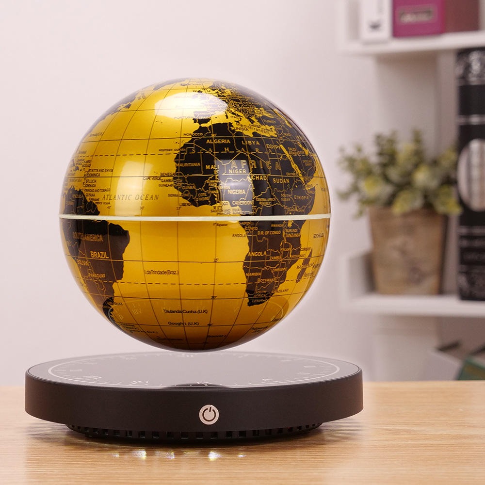 Lampe de table de luxe en forme de globe magnétique en lévitation, globe terrestre flottant, décoration pour la maison et le bureau, cadeau avec veilleuse |