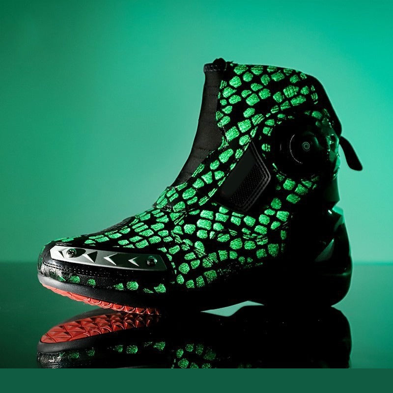 Scarpe da motociclista in pelle con supporto per caviglia impermeabile professionale | 666