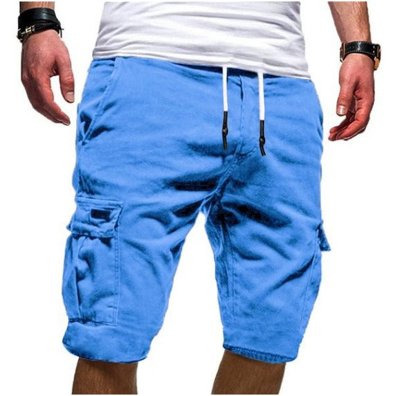 Pantaloni corti sportivi da lavoro con patchwork, casual, estivi, all'aperto | DK-05