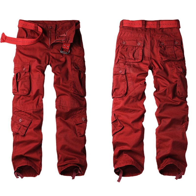 Pantalon cargo pour homme, salopette d'extérieur multi-poches, pantalon décontracté grande taille |