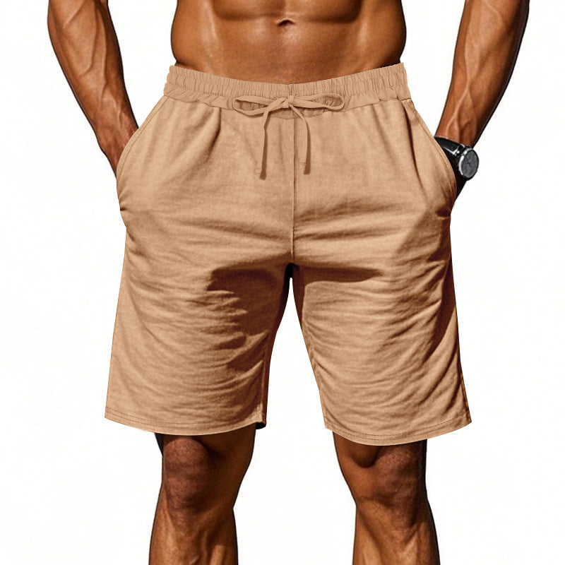 Men's Lightweight Linen-Blend Beach Shorts - Relaxed Fit 5-Inch Casual Shorts | WW-2