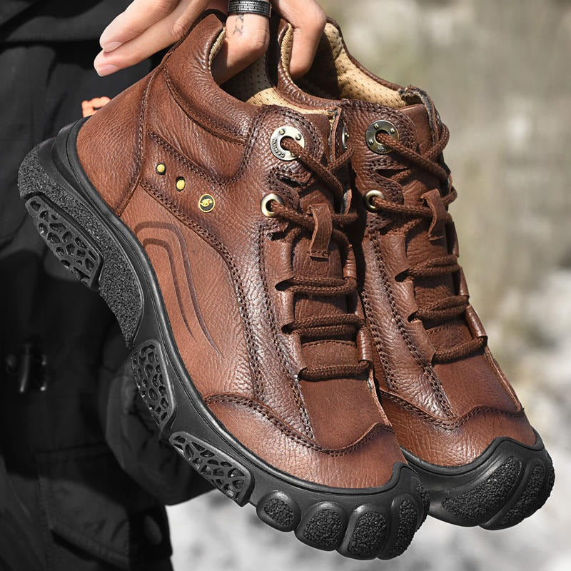 Bottes classiques formelles en cuir pour hommes, chaussures de randonnée imperméables pour l'extérieur | 5202