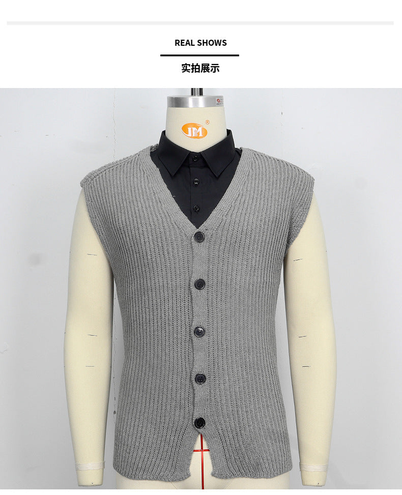 Stylish Men’s Woolen Knit Vest Slim Fit Wool Vest Perfect for Fall & Winter | SY0163
