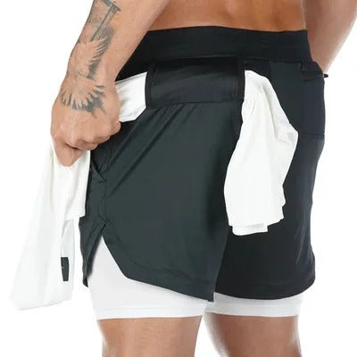Pantaloncini sportivi corti comodi da uomo con tasche, pantaloncini casual elastici | DK-858