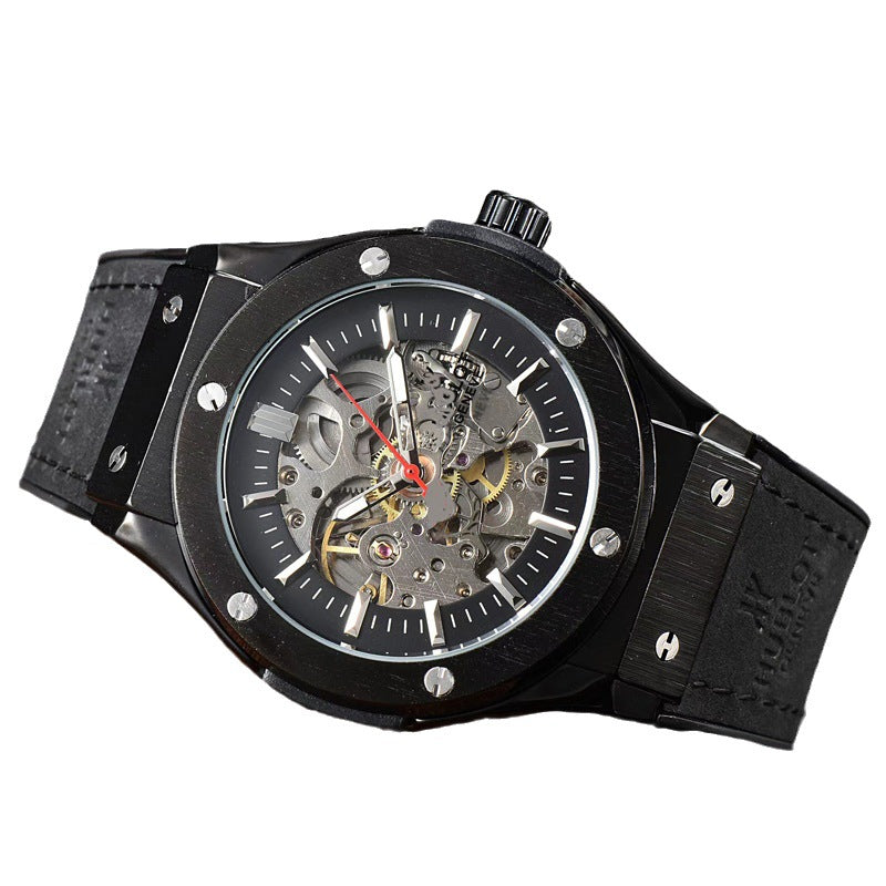 Orologi da uomo, cinturino in silicone, orologio meccanico traforato alla moda | HBJX