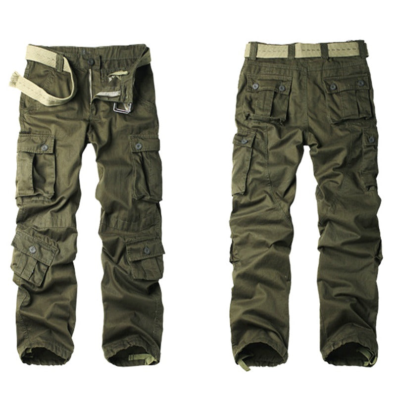 Pantalon cargo pour homme, salopette d'extérieur multi-poches, pantalon décontracté grande taille |
