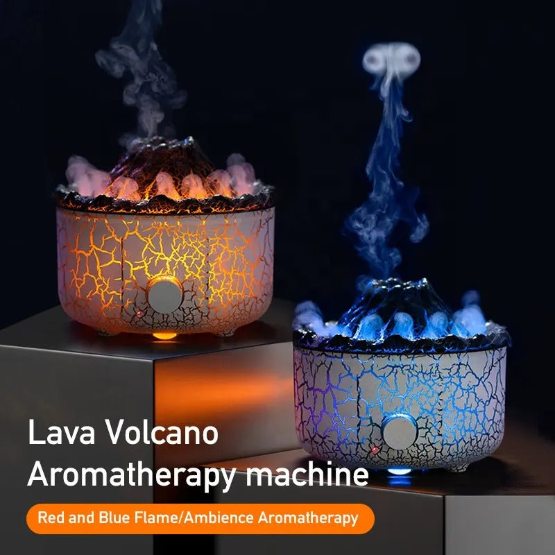 Diffusore di oli essenziali Lava Cracked Volcano Medusa Spray Simulazione Fuoco Fiamma Effetto Umidificatore per la casa Diffusore | V21b pro